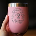 thumbnail image 3 of Bevvee Insulated Wine Tumbler 12 oz Cheers 2 Years Anniversary Gifts Tumblers, 3 of 4