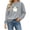 Gray, variant on Cute Ghost Halloween Women's Hooded Sweatshirt, Party Wear