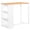White#6, variant on Dining Tables HOMCOM Coffee Tables Set of 2, 2-Rier Rectangle and Round Coffee Table with Storage Shelves, Faux Marble Top and Steel Frame, Sofa Side Table for Living Room, White,Wooden Dining Tables