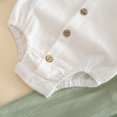thumbnail image 7 of Tiijoy Newborn Boys Outfits Long Sleeve Button Up Romper Suspenders Pants Set, Sizes 6-9M, 7 of 7