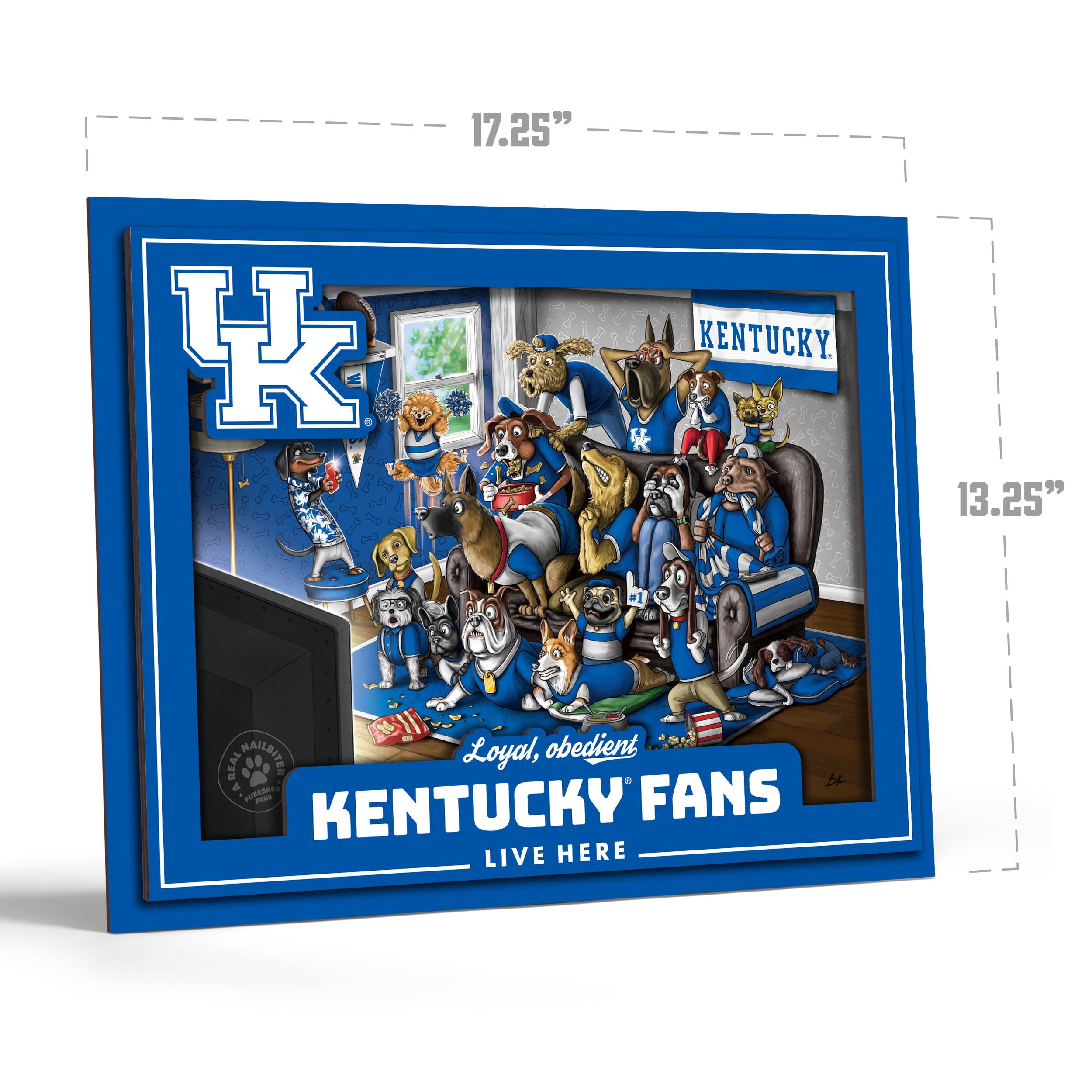YouTheFan NCAA Kentucky Wildcats Purebred Fans Wall Art