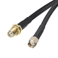 thumbnail image 3 of Uxcell Coaxial Cables 240 Type SMA Male to SMA Female Low Loss Coaxial Cable 2FT Black 2Pcs, 3 of 5