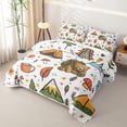 thumbnail image 3 of Erosebridal Happy Camping Kawaii Bear Twin Quilt Set for Teens,Boys Girls Adventure Accessories Twin Coverlet Set, 3 of 7