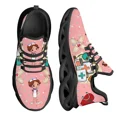 thumbnail image 1 of Zapatos de enfermera para mujer, blancos, con dibujos animados, cómodos, transpirables, con plataforma, de malla tejida, 1 of 6