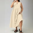 thumbnail image 2 of LIaqionyy Women's Plus Size Maxi Dress Summer Flowy A Line Sleeveless Sundresses Casual Loose Tank Dresses L-5XL, 2 of 7