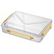 thumbnail image 4 of Caja de almacenamiento de certificados, estuche de almacenamiento de papel para álbumes de recortes portátil transparente de gran capacidad con asa para archivos de documentos, 4 of 8