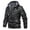 Black, variant on Fgnfyis Mens Leather Coat Winter Leisure Thick Hooded Zipper Lapel Short Autobike Coat Warm Daily Top Large Size Mens Winter Coats Black L
