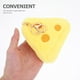 thumbnail image 2 of Lindo llavero de queso de peluche para mochilas, llavero con dije peludo, divertido colgante de queso relleno, llavero suave y esponjoso decorativo., 2 of 8