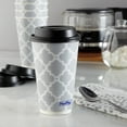 thumbnail image 2 of Vasos desechables de papel pesado de 16 onzas con tapas, 20 unidades, 2 of 7