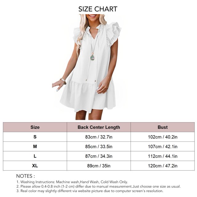 Vestido De Manga Con Volantes,Vestido De Manga Con Volantes Y Cuello En V Para Mujer,Vestido Con Cordón Y Cuello En V, Tecnología Innovadora