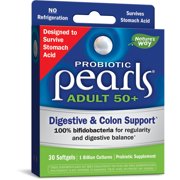 Angle View: Natures Way Probiotic Pearls Adult 50+ -- 1 Billion - 30 Softgels