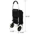 thumbnail image 3 of 2-in-1 Foldable Shopping Cart & Lightweight Hand Truck with Removable Waterproof Bag, 40L Storage, 40kg Capacity for Groceries, Outdoor Transport, Easy Fold & Store, Black, 3 of 8