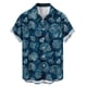 thumbnail image 4 of Blusa y camisa de manga corta con cuello vuelto para hombre, blusa informal de moda con cuello vuelto, blusa estampada de manga corta con botones, blusa de poliéster para hombre, 4 of 6