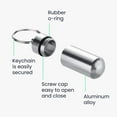 thumbnail image 5 of 2x Pill Box - 2x Mini Pill Box with Key Ring - Portable Pill Box Medicine Office Travel - Black-Silver, 5 of 5