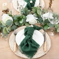 thumbnail image 4 of Holzlrgus Handmade Cloth Napkins Bulk 18"x18" Cotton Linen Dinner Napkins Rustic Cheesecloth Table Napkins for Wedding Party Baby Shower Set of 4 Emerald, 4 of 5