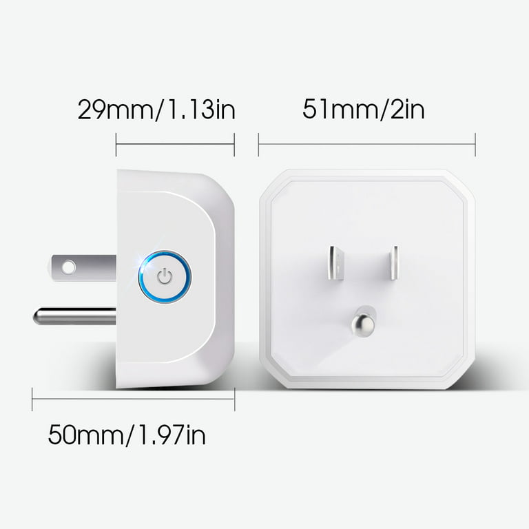 Potensic Smart Plug 2 Pack Wi-Fi Enabled Mini Smart Switch Wireless Outlet  Compatible with Alexa & Google Home, No Hub Required, Switch On/Off your  electric equipment from Anywhere, Timing Function 