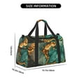 thumbnail image 3 of Disketp Emerald Color Gold Marble Bolsa de Viaje Tipo Duffle, Bolso de Mano para Fin de Semana para Mujer, Bolsa de Gimnasio Ligera para Hombre, Esencial para Viajes, 3 of 7