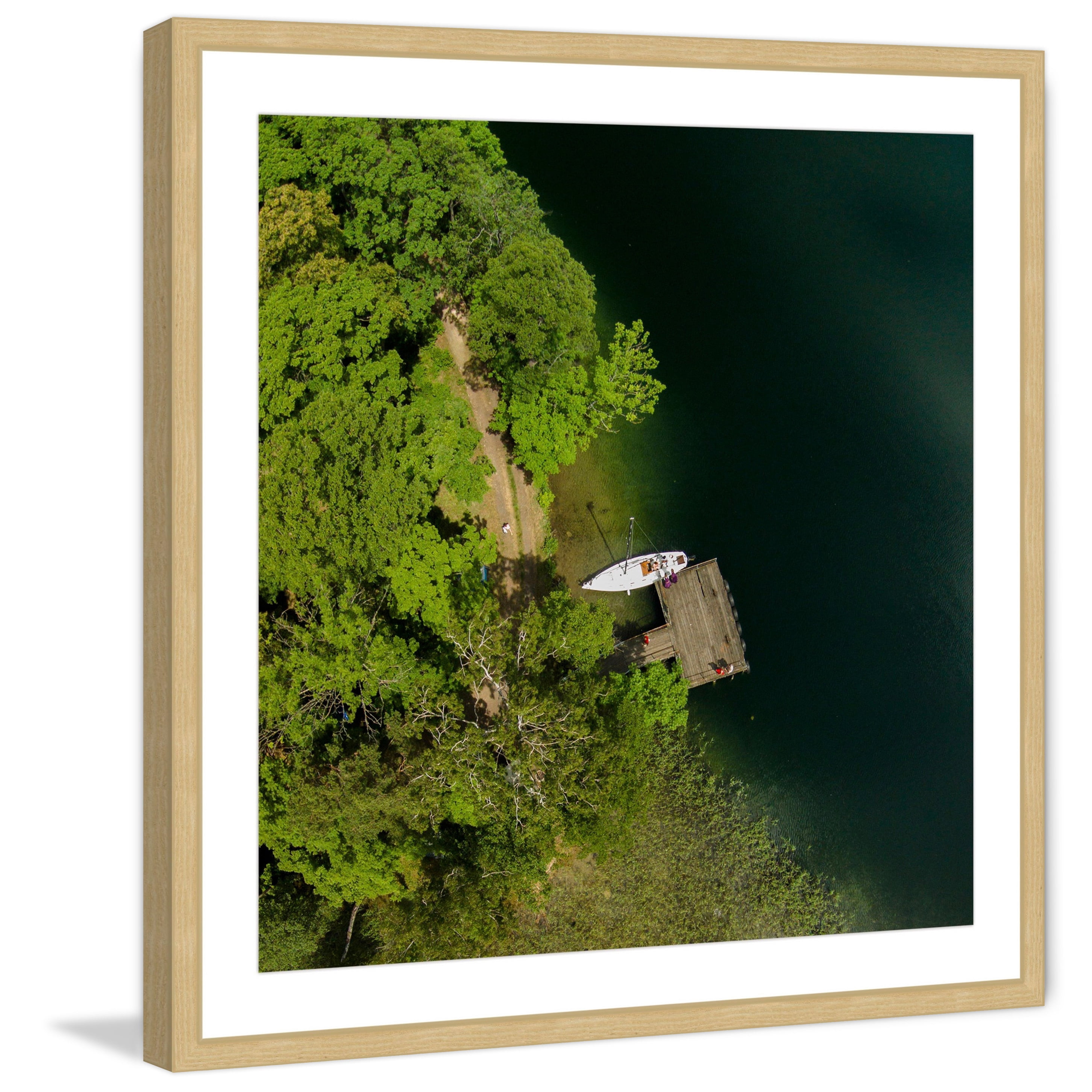 Marmont Hill "Boat Dock" by Karolis Janulis Framed Painting Print