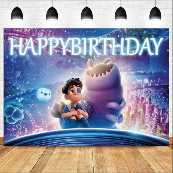 Elio Theme Birthday Flag Background Banner Children's Party Decoration supplies Photography Photo Prop ,70.8x43.3inch.