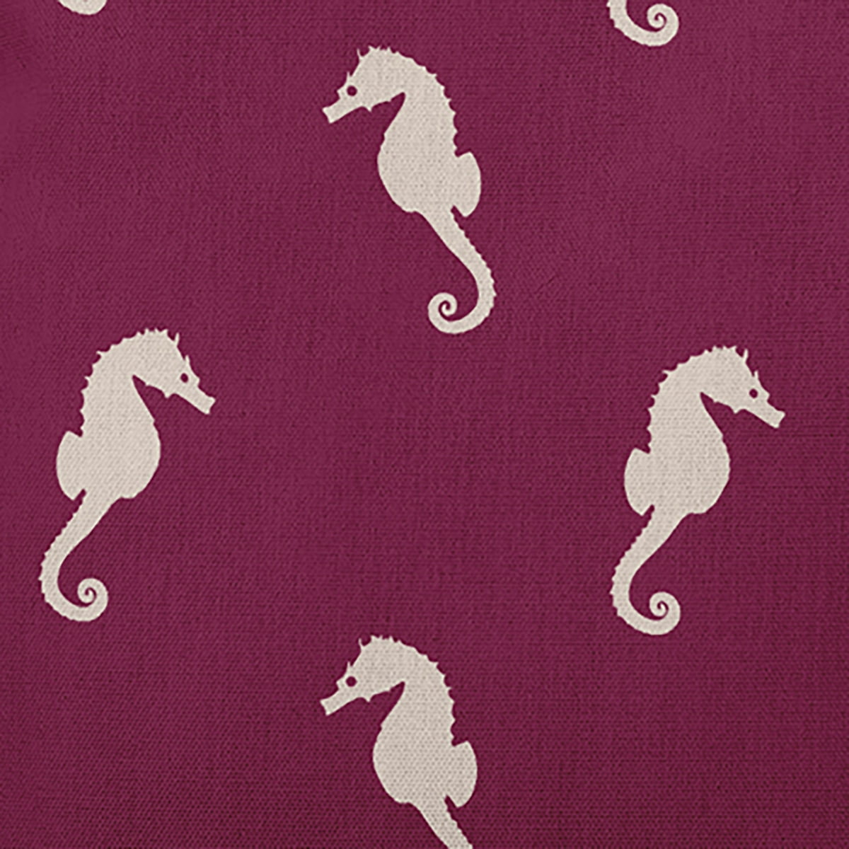 Simply Daisy 20-inch Square Sea Horses Polyester Indoor Pillow, Maroon Red Qty 1