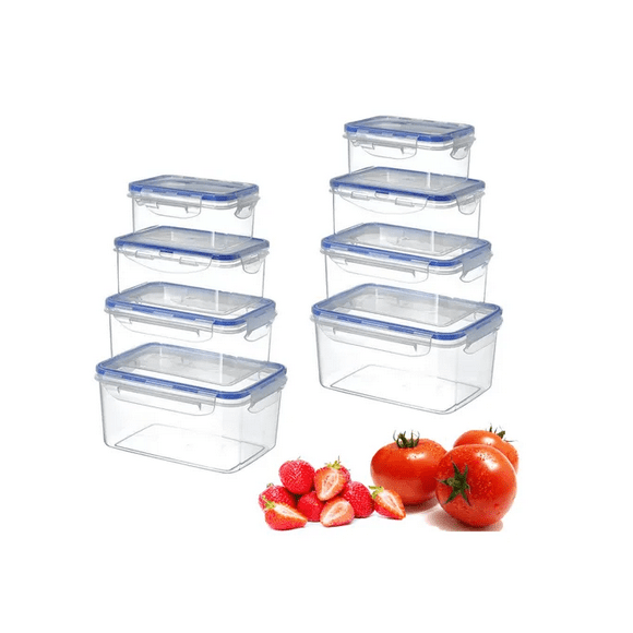 Contenedores De Almacenamiento Hermético De Cocina, 8 Piezas Xtellar transparentes