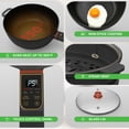 thumbnail image 3 of Nutrichef 4L Electric Frying Pan & 4L Steamer  Multifunctional Portable 1000W Non-Stick Pot for Cooking  Durable Heat Safe Handle  Touch Control Panel  Electric Hot Pot  Black, 3 of 7