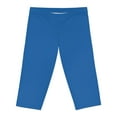 thumbnail image 5 of Marine Blue Women's Capri Leggings — Comfortable Stretch Capri Pants Poly-Span Blue Capri 11, 5 of 8