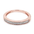 thumbnail image 3 of 1/10 ct. t.w Round Cut Lab Created Moissanite Diamond Half Eternity Stackable Band Ring For Women In 14K Solid Rose Gold (G-H Color, VVS1 Clarity, 0.10 Cttw)-7, 3 of 8