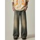 thumbnail image 5 of Pantalones vaqueros azules Vintage para hombre, ropa de primavera y otoño, Pantalones rectos Y2K, pantalones sueltos con bolsillos y botones, nuevos agujeros, A030, 5 of 6