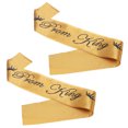 thumbnail image 1 of 2pcs Golden Ribbon Prom King Letters Party Etiquette Shoulder Strap Bachelor Party Halloween Graduation Ball Supplies, 1 of 7