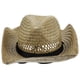 thumbnail image 1 of Sombrero vaquero clásico de paja trenzada, sombrero de vaquero, sombrero de playa de verano, sombrero para el sol al aire libre., 1 of 7