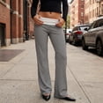 thumbnail image 5 of VV AVEORS Fold Over Pants Women Y2K Low Rise Bell Bottoms Yoga Pants Summer Beach Wide Leg Foldover Pants Casual Lounge Flare Leggings Black S, 5 of 6