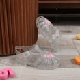 thumbnail image 3 of Girls Jelly Shoes Closed Toe Soft Sole Adjustable Strap Summer Glitter Princess Beach Sandals, 3 of 9