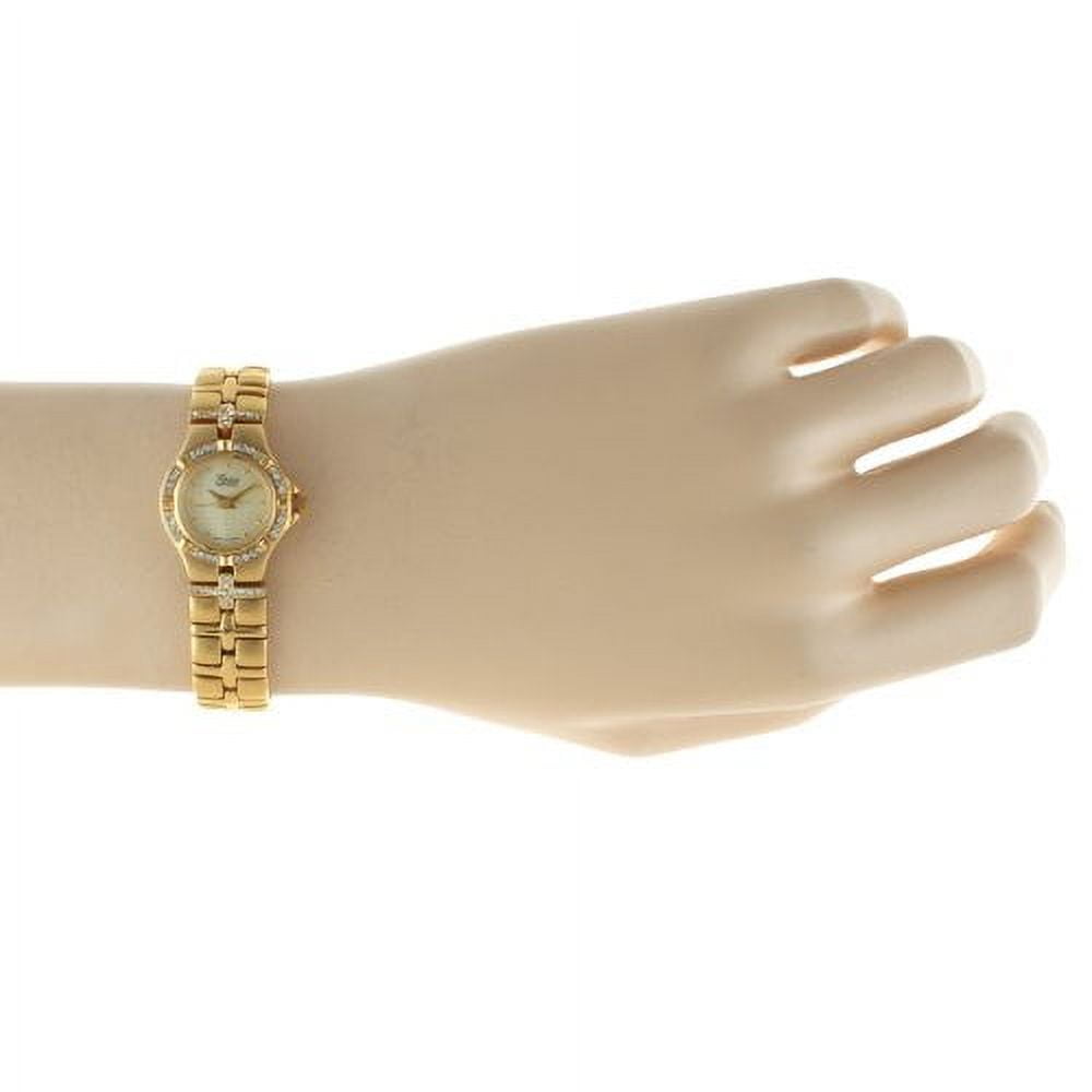 Swiss Edition SE3806-L レディース ラグジュアリー 23K ゴールドメッキ クリスタルベゼル＆ブレスレット ドレスウォッチ : Citizen Women\u0027s Eco-Drive Dress Classic Crystal Watch