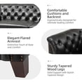 thumbnail image 2 of 82.5" Genuine Leather 3-Seat Sofa Modern Chesterfield Couch for Apartment, Black, 2 of 8