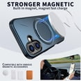 thumbnail image 2 of For iPhone 16 Plus Ultra Slim Hybrid TPU+PC Protective Cover with Metal Rotation Holder , Compatible MagSafe, Military Grade Shockproof Phone Case Cover,Blue,For iPhone 16 Plus, 2 of 7