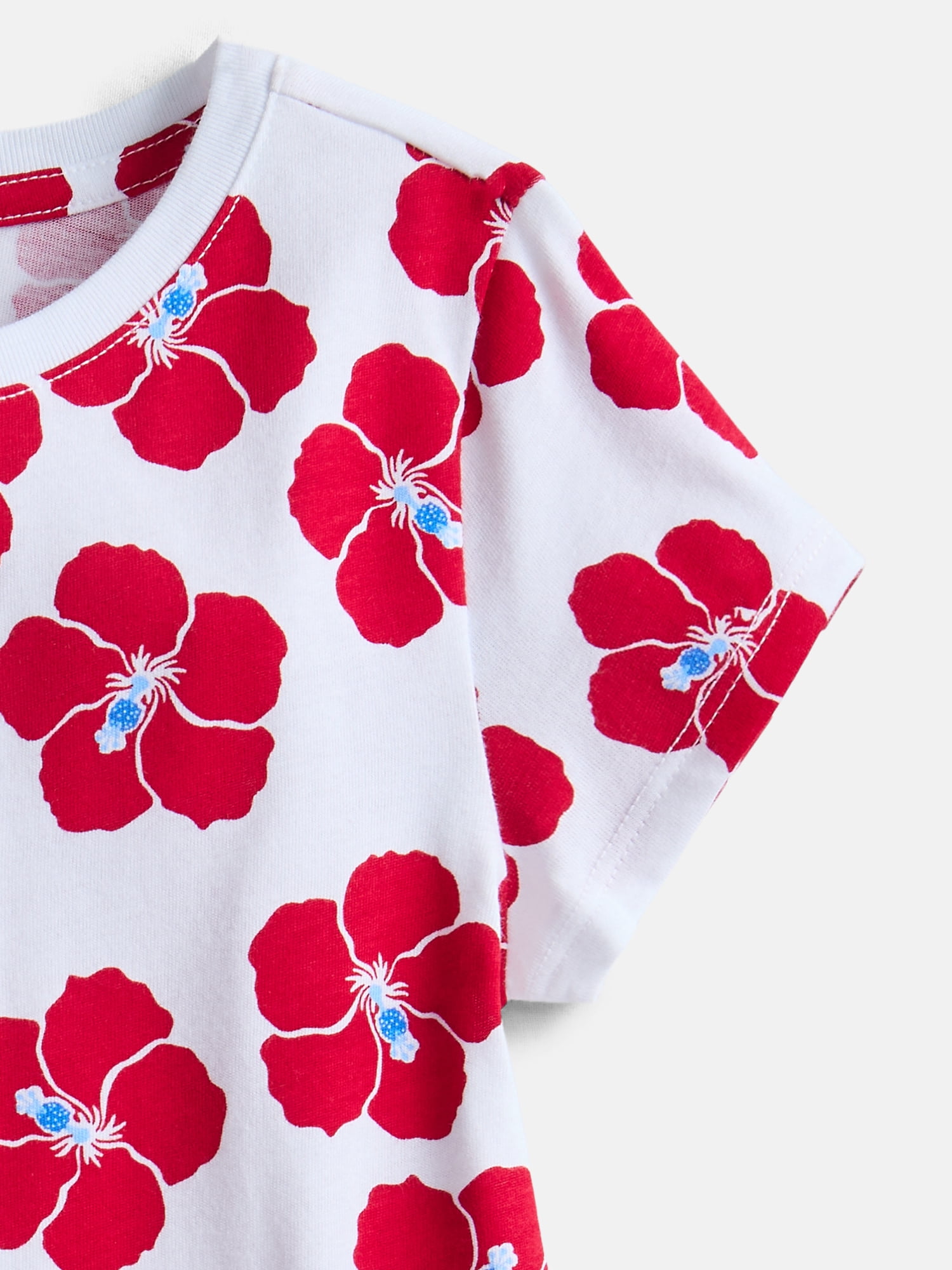 Wonder Nation Girls Kid Tough Tee with Short Sleeves, Sizes 4-18 & Plus