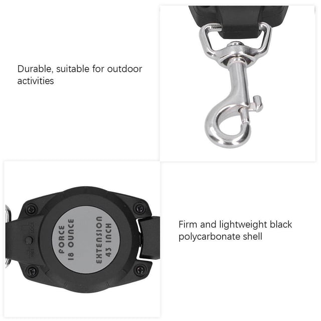 Wosthever Llavero retráctil de plástico para buceo Cuerda de seguridad reforzada Hebilla de gancho de acero inoxidable Deportes acuáticos