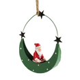 thumbnail image 1 of CAIROYAR Adorno colgante de hierro para árbol de Navidad, barco lunar, muñeco de nieve, Papá Noel R3, 1 of 7
