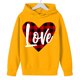 thumbnail image 3 of Sudadera con capucha y estampado de corazón de San Valentín, sudadera de manga larga para niños y niñas, chaqueta para niñas de talla mediana y grande., 3 of 7