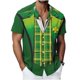 thumbnail image 1 of Camisas Hawaianas de Manga Corta de Algodón Vintage Impresa de Verano Camisa de Playa con Cuello Cubano, 1 of 5