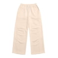 thumbnail image 5 of Smsaxvxz Sweatpants for Men Lightweight Elastic Waist Drawstring Jogger Pants Casual Loose Straight Leg Trousers with Pockets Beige XXL, 5 of 7