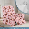 thumbnail image 3 of HELLHERO 4 Pcs Highland Cattle Heart Recliner Slipcovers, Anti Stain Reclining Couch Covers Washable Non Slip Recliner Sofa Slipcover for Home Living Room, 3 of 8