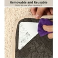 thumbnail image 4 of Gripper for Rug, Non-Slip Rug Pads Grippers for Hardwood Floors, Anti Slip Rug Corner Grippers for Area Rugs, Rug Stoppers to Prevent Sliding for Tile, Reusable Rug Stickers for Wood Floor, 4 of 5