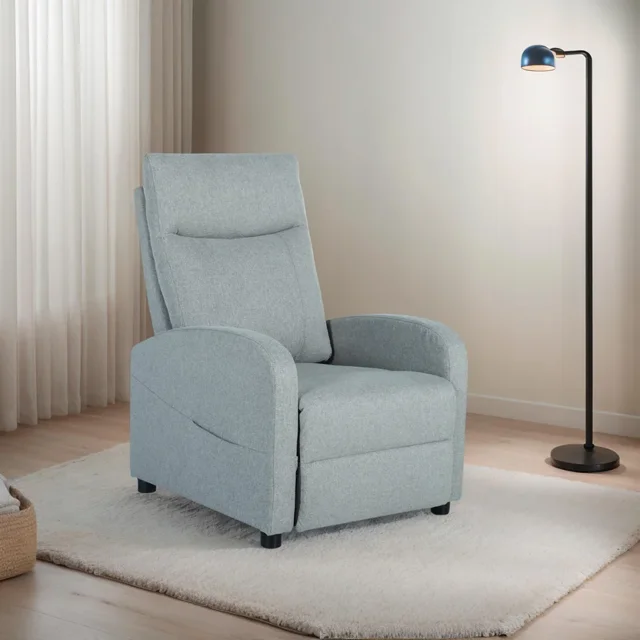 Sillón Individual Reclinable Berger Gris Seattle
