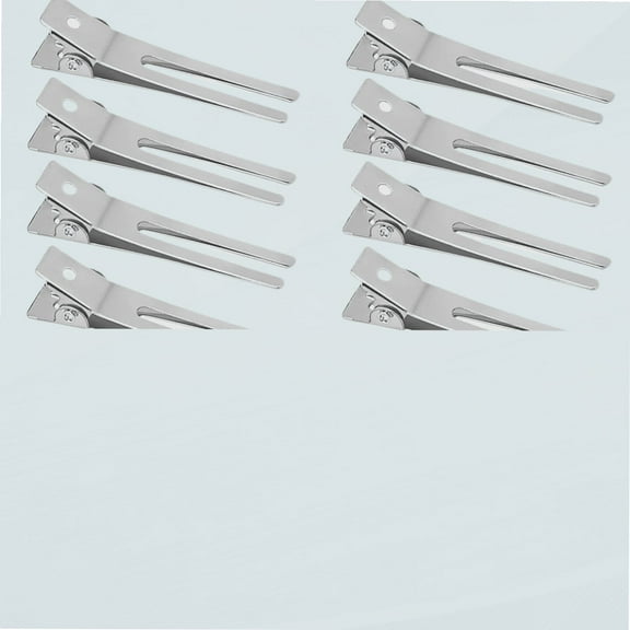 Double Prong Alligator Hair Clips 50 Pack, 1.8"Metal Duck Billed Hair Clips for Styling Sectioning, Hairdressing Styling Hair Clips, Pin Curl clips for Hair, Alligator Roller Clip (silver)