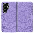 thumbnail image 6 of Asuwish Compatible with Samsung Galaxy S25 Ultra Wallet Phone Case and Tempered Glass Screen Protector Flip Credit Card Holder Stand Mandala Flower Cell Cover for S25Ultra 25s 25u+ Women Men Purple, 6 of 8