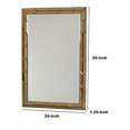 thumbnail image 5 of Benzara BM229406 Rectangular Wood Frame Beveled Mirror, Brown & Silver, 5 of 5