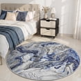 thumbnail image 4 of SIXHOME 6'x6' Area Rugs for Living Room Marble Swirl Abstract Rug Ultra Soft Washable Rugs for Bedroom Anti Slip Durable Carpet Home Decor for Dining Room Blue, 4 of 9