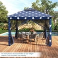 thumbnail image 4 of Costway 11 ft × 11 ft Pop up Gazebo with Mesh Netting Sidewalls, Vented Top, Drainage Holes American Flag, 4 of 11